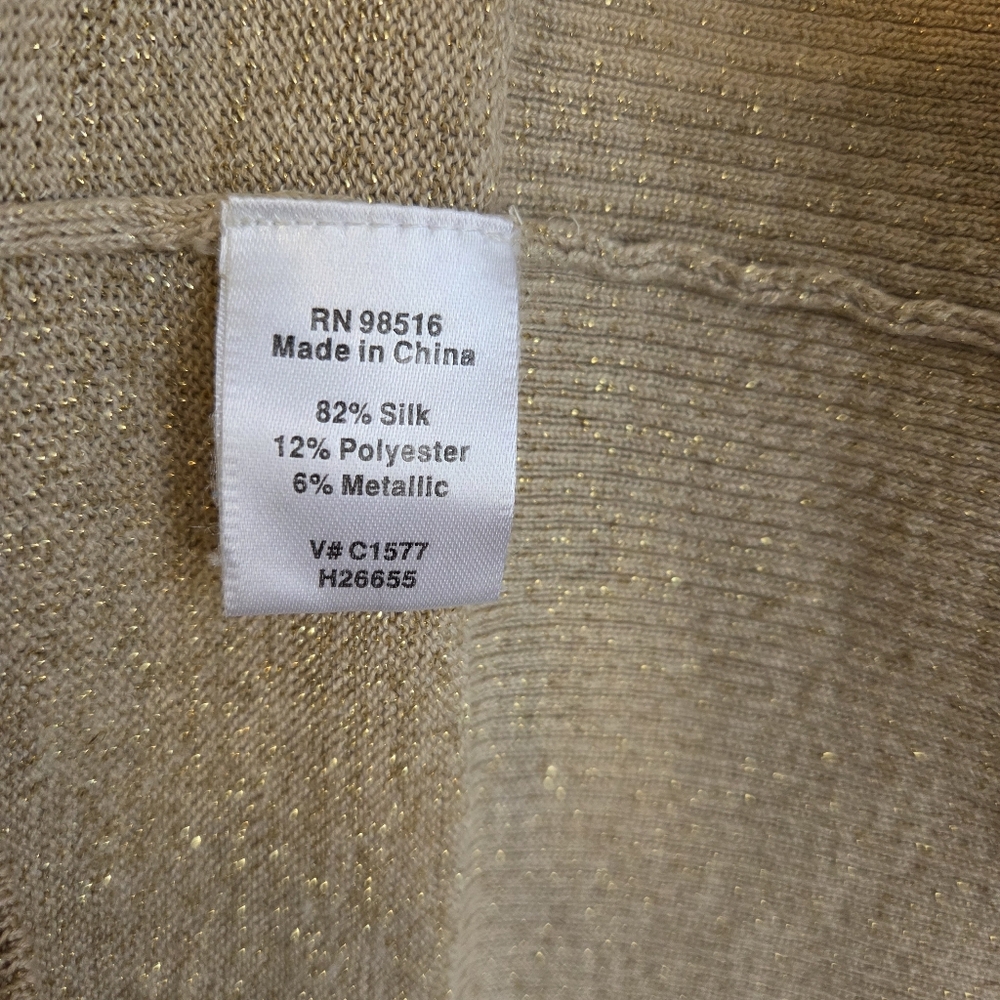 Coldwater Creek Dolman Short Sleeve Brown Metalic Knit Pullover PlusSize 1X - Picture 12 of 16